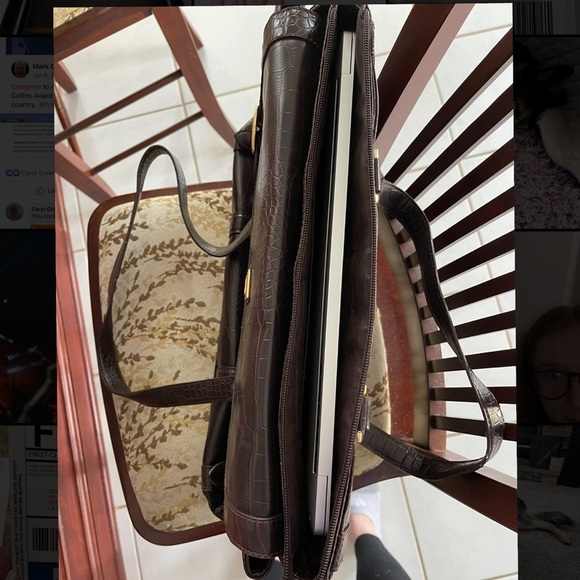 Diane Von Furstenberg - Brown Leather Briefcase - Picture 6 of 6